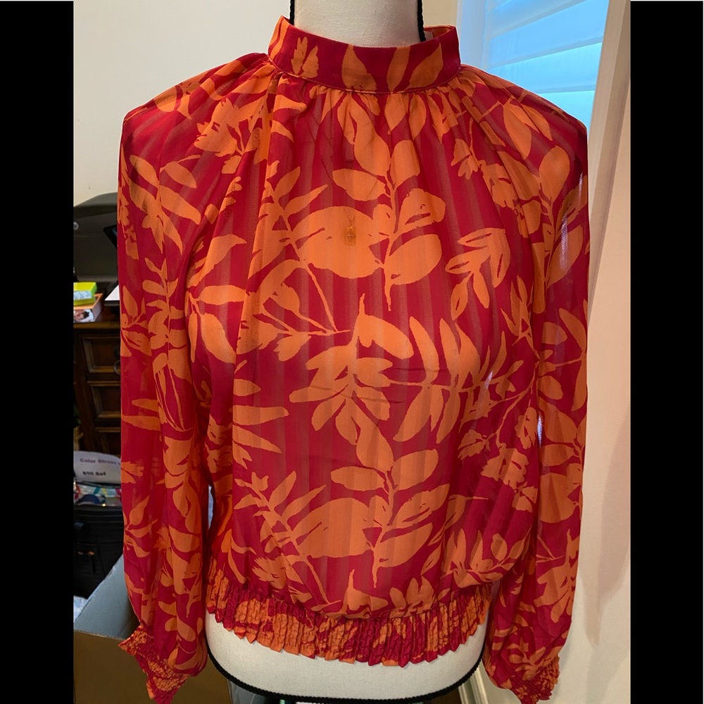 Blouse in beautiful pink & orange